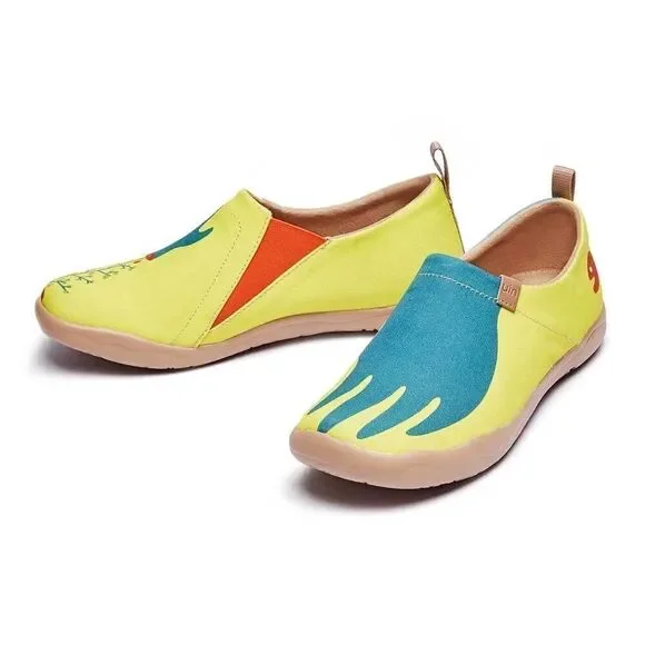 UIN Women's Canvas Slip-On Ladies Travel Shoes (Hands of Nature Toledo) No Box - Picture 4 of 9